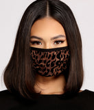 Velvet Leopard Face Mask With Earloops