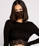 Velvet Leopard Face Mask With Earloops