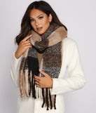 Cuddle Weather Plaid Fringe Blanket Scarf
