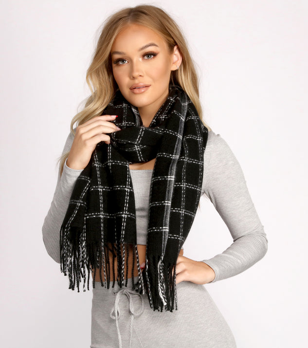 Keep It Cozy Fringe Blanket Scarf for 2022 festival outfits, festival dress, outfits for raves, concert outfits, and/or club outfits