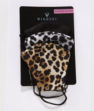 Three Pack Leopard Print Face Mask