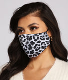 Three Pack Leopard Print Face Mask