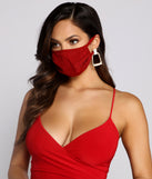 Glow On Glitter Face Mask With Earloops