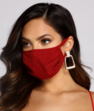 Glow On Glitter Face Mask With Earloops