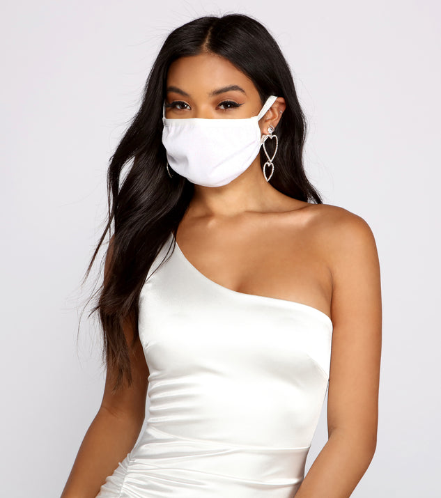 Iridescent Sparkle Face Mask With Earloops & Windsor