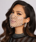 Luxe Rhinestone Face Mask With Earloops