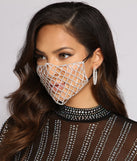 Luxe Rhinestone Face Mask With Earloops