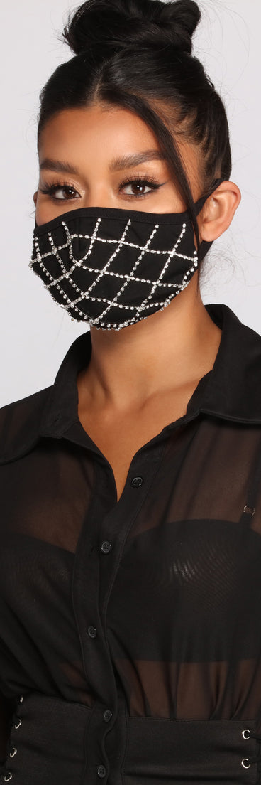 Bring The Bling Rhinestone Face Mask