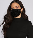 Velvet Leopard Print Face Mask