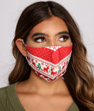 Festive Reindeer Holiday Face Mask