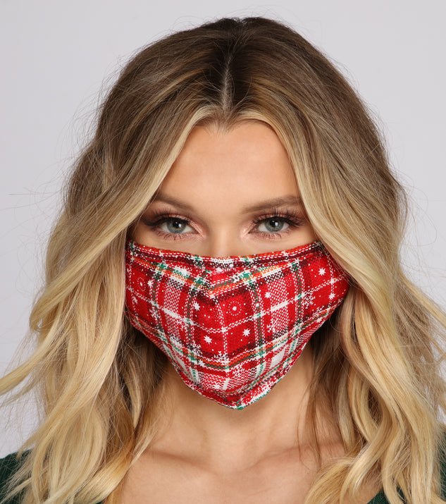 Feelin' Festive Plaid Face Mask