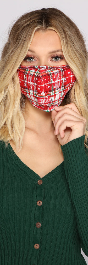 Feelin' Festive Plaid Face Mask