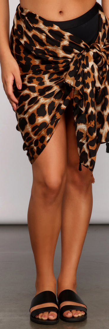 Wild Style Leopard Print Wrap for 2022 festival outfits, festival dress, outfits for raves, concert outfits, and/or club outfits