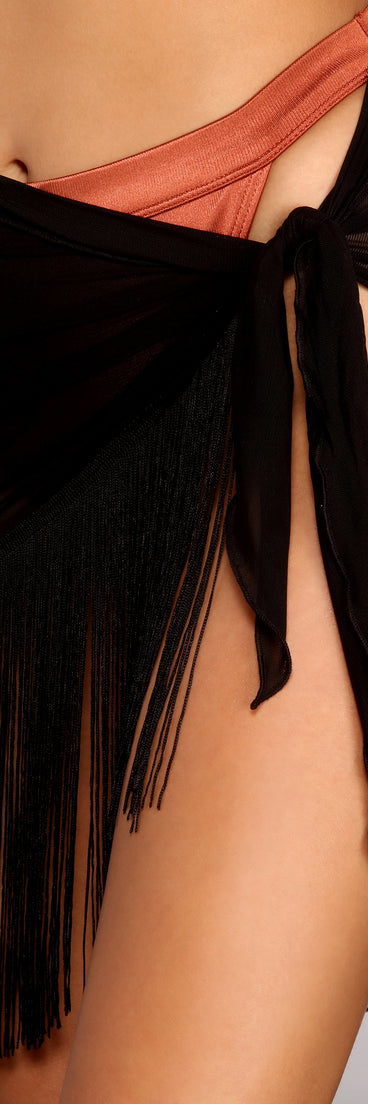 Fab N' Fringe Mesh Swim Coverup for 2022 festival outfits, festival dress, outfits for raves, concert outfits, and/or club outfits