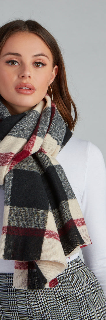 Timelessly Chic Plaid Blanket Scarf