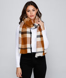 Season Of Cozy Plaid Blanket Scarf