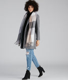 Big City Chic Plaid Fringe Scarf for 2022 festival outfits, festival dress, outfits for raves, concert outfits, and/or club outfits