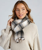 Cozy In Plaid Brushed Woven Scarf
