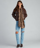 Leopard Love Ribbed Edge Scarf for 2022 festival outfits, festival dress, outfits for raves, concert outfits, and/or club outfits