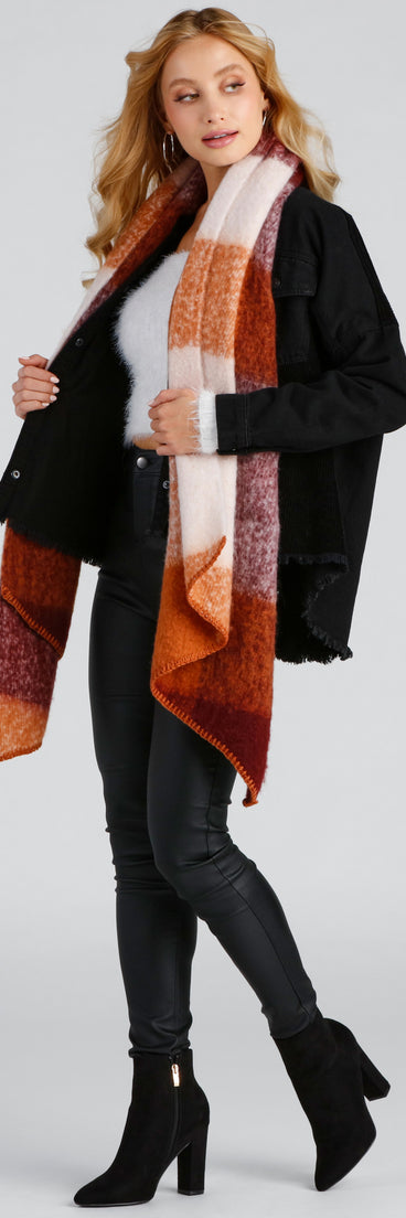 Cozy Season Brushed Plaid Scarf