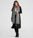 Chic Houndstooth Fringe Blanket Scarf creates the perfect New Year’s Eve Outfit or new years dress with stylish details in the latest trends to ring in 2023!