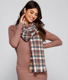 In Plaid View Blanket Scarf