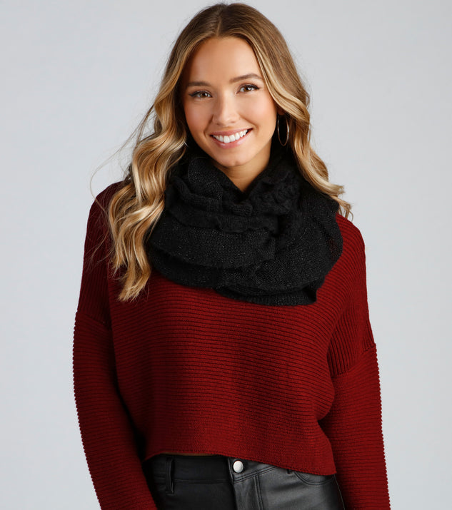 Cutie In Ruffles Infinity Scarf