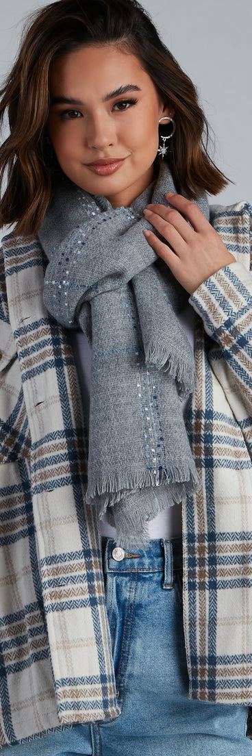 Wrapped Up Cozy Plaid Blanket Scarf