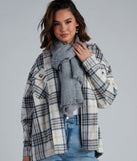 Wrapped Up Cozy Plaid Blanket Scarf