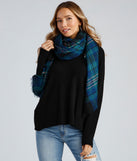 Wrapped In Plaid Frayed Scarf