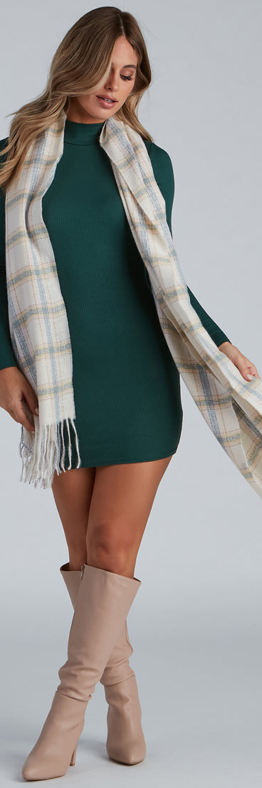 Cozy Plush Plaid Scarf