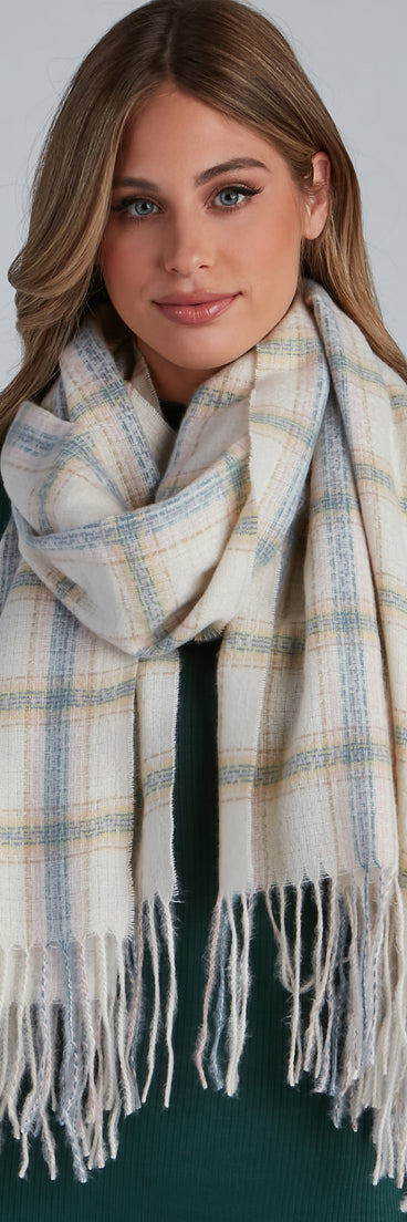 Cozy Plush Plaid Scarf