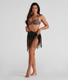 Fun In Fringe Mesh Swim Wrap for 2022 festival outfits, festival dress, outfits for raves, concert outfits, and/or club outfits