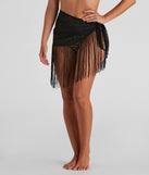 Fun In Fringe Mesh Swim Wrap for 2022 festival outfits, festival dress, outfits for raves, concert outfits, and/or club outfits