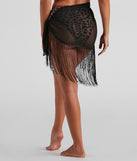 Fun In Fringe Mesh Swim Wrap for 2022 festival outfits, festival dress, outfits for raves, concert outfits, and/or club outfits
