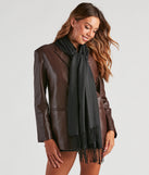 Winter Strolls Fringe Scarf