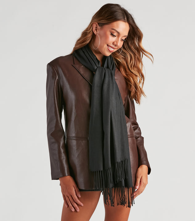 Winter Strolls Fringe Scarf