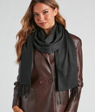 Winter Strolls Fringe Scarf