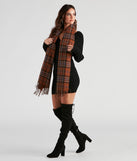 Wrap Me In Plaid Fringe Scarf