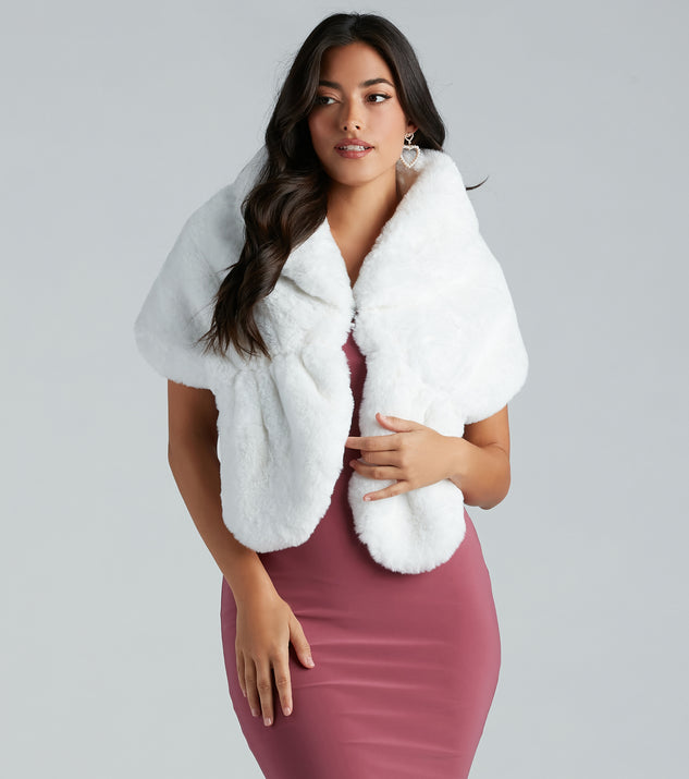 White fur shawl windsor sales