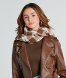 Cold Weather Cutie Long Plaid Scarf