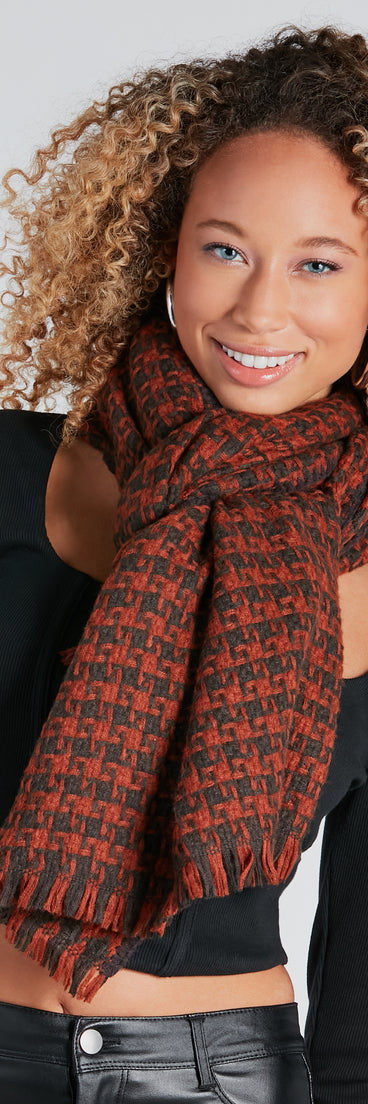 Timeless Cuteness Houndstooth Scarf