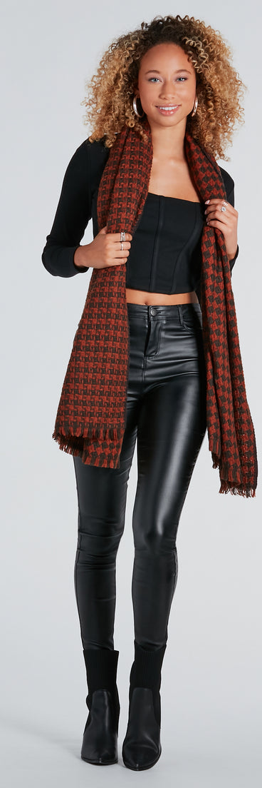 Timeless Cuteness Houndstooth Scarf