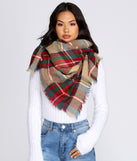 Cozy Plaid Blanket Scarf