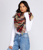 Cozy Plaid Blanket Scarf