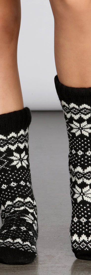 Snuggle All The Way Non Slip Fuzzy Sock Slippers