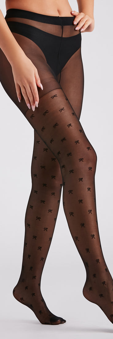 Adorable Sheer Bow Stockings