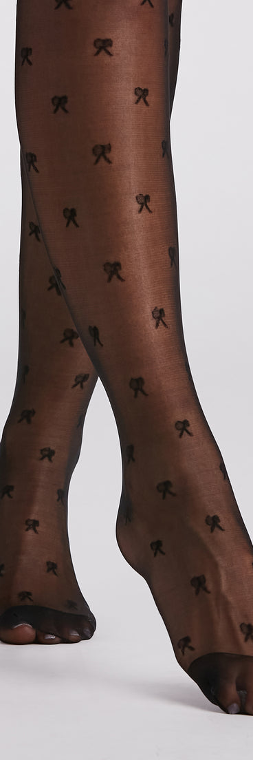 Adorable Sheer Bow Stockings