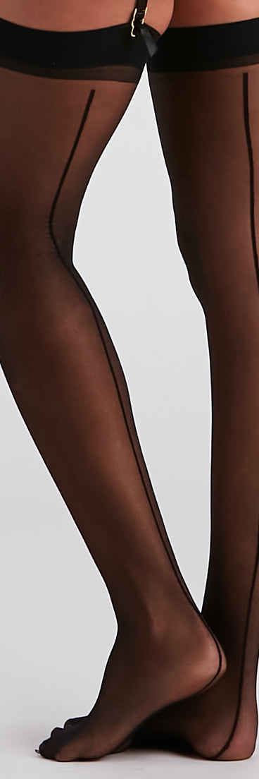 Alluring Sheer Over-The-Knee Stockings