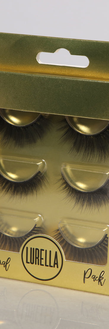Lurella Natural Three Pack Mink Lashes